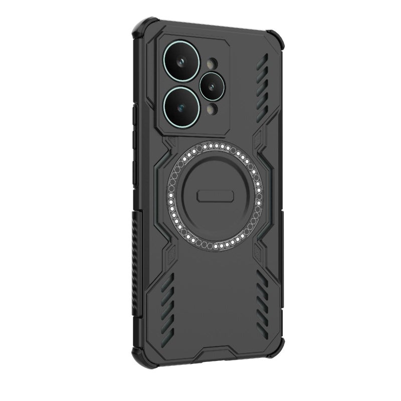 For Realme 15 5G Global  Armor MagSafe Magnetic Ring Shockproof Phone Case(Black) - Image 5